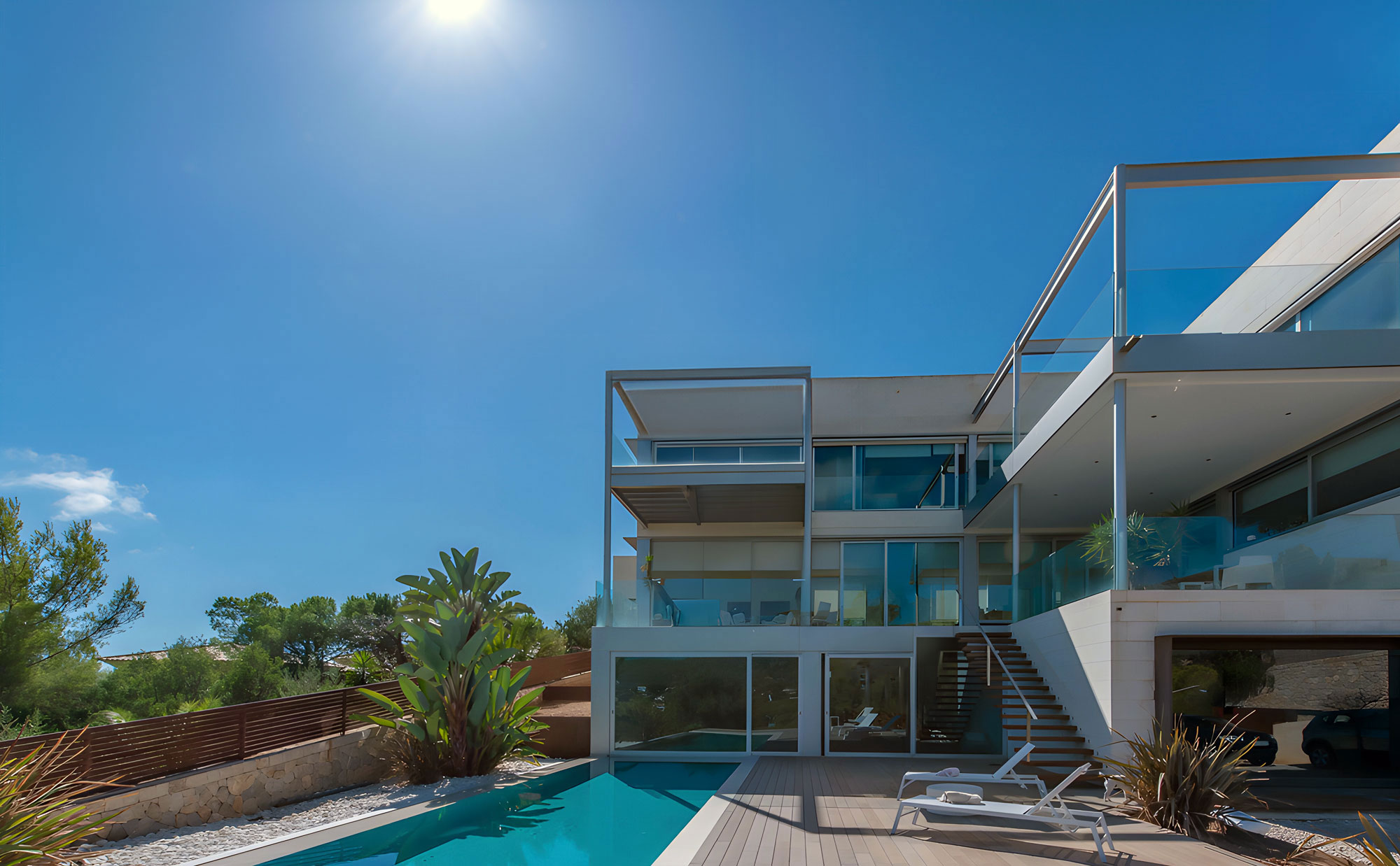 Moderne Luxus Villa Lumina in Bendinat Mallorca mit Meeresblick